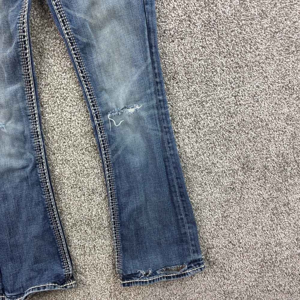 Rock Revival Jeans Women's 25 Arlo Easy Boot Low Rise Flap Pocket Distressed - Picture 3 of 8